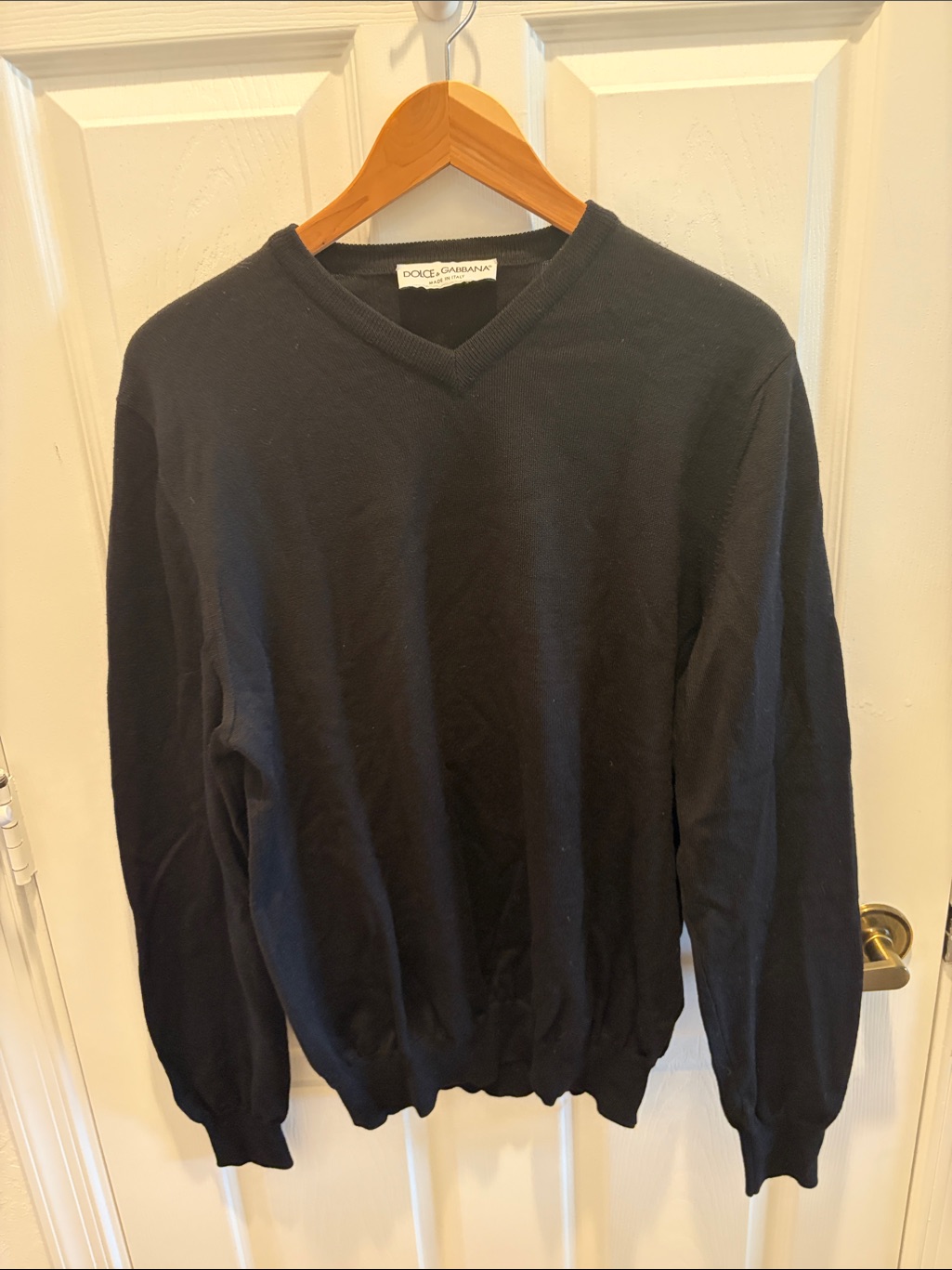 Dolce & Gabbana Men's Navy V-Neck Sweater